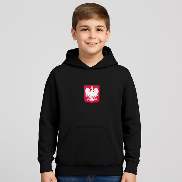 Youth Kids Poland National Soccer Team Pullover Hoodie