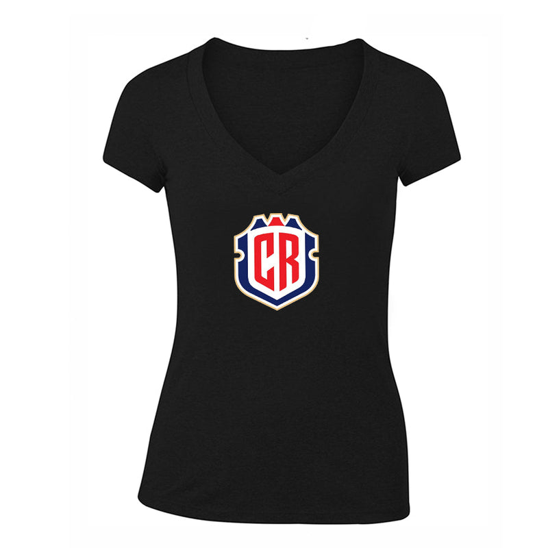 Women's Costa Rica National Soccer Team V-Neck T-Shirt