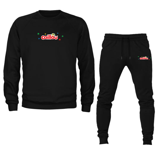 Men's Caillou Cartoons  Logo Crewneck Sweatshirt Joggers Suit