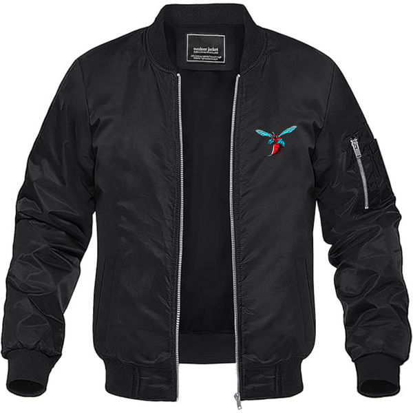 Men's  Delaware State Hornets Lightweight Bomber Jacket Windbreaker Softshell Varsity Jacket Coat