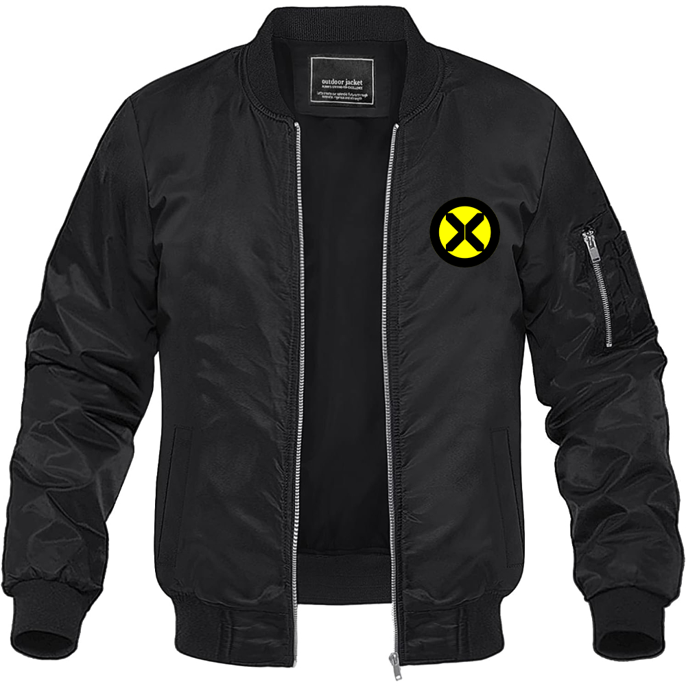 Men's X-Men Marvel Comics Superhero Lightweight Bomber Jacket Windbreaker Softshell Varsity Jacket Coat