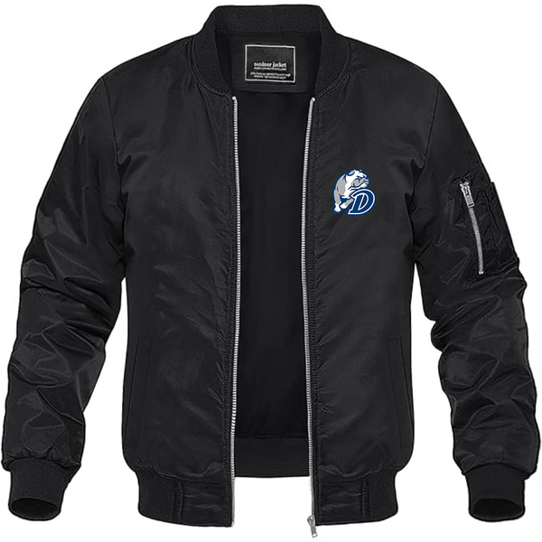 Men's Drake Bulldogs Lightweight Bomber Jacket Windbreaker Softshell Varsity Jacket Coat