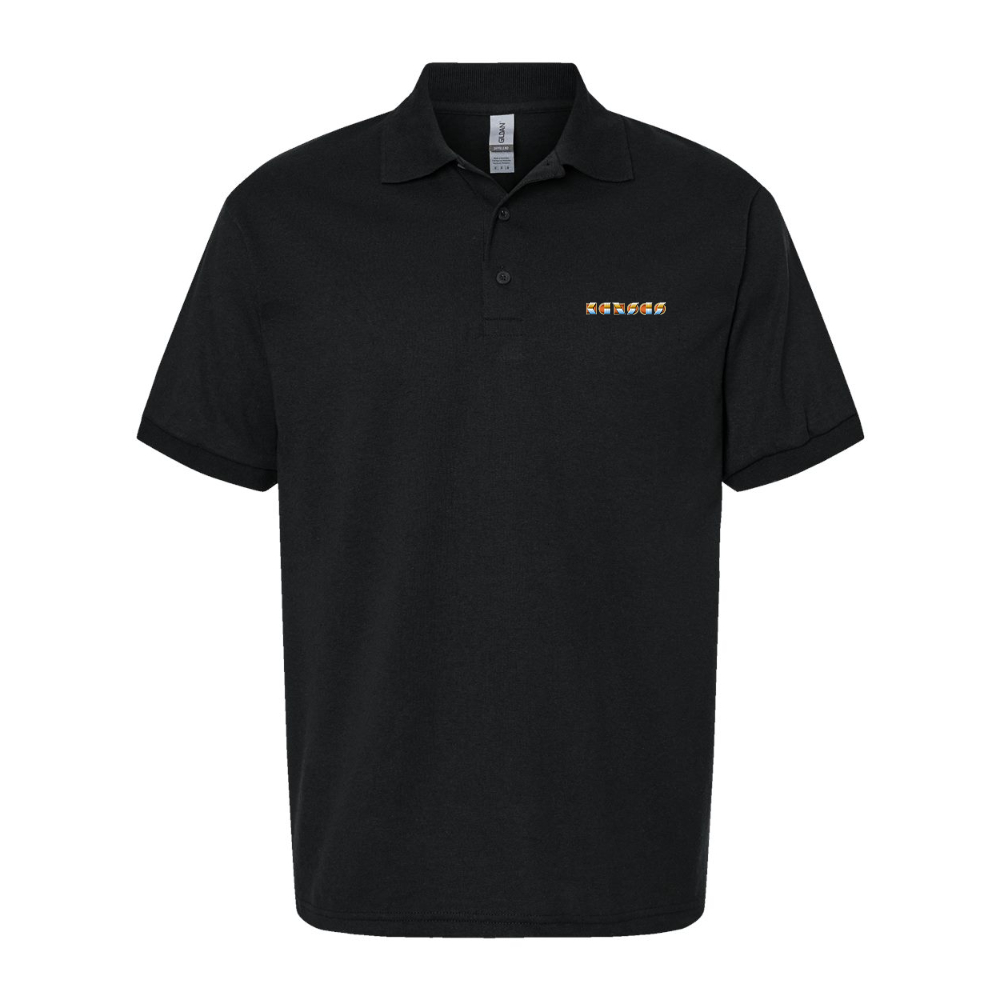 Men's Kansas Dry Blend Jersey Polo - Black
