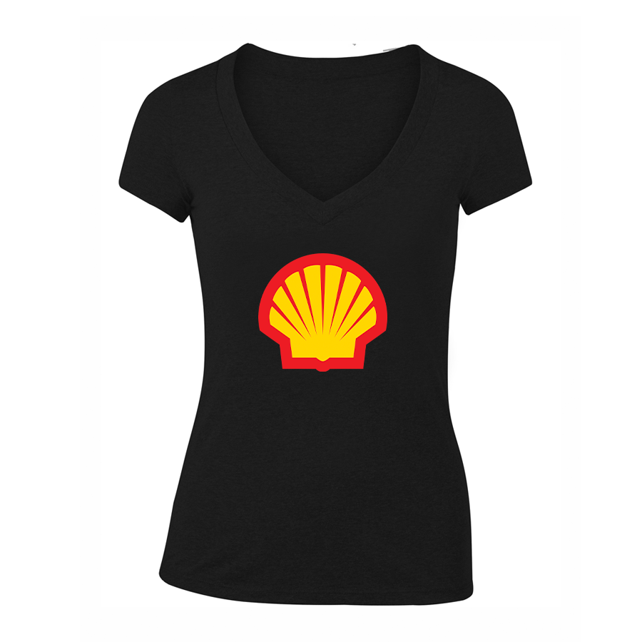 Women's Shell Gas Station V-Neck T-Shirt