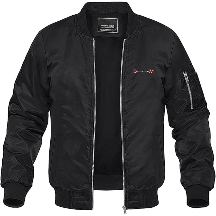 Men's Depeche Mode  Logo Lightweight Bomber Jacket Windbreaker Softshell Varsity Jacket Coat