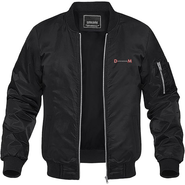 Men's Depeche Mode  Logo Lightweight Bomber Jacket Windbreaker Softshell Varsity Jacket Coat