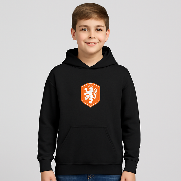 Youth Kids Netherlands National Soccer Team Pullover Hoodie