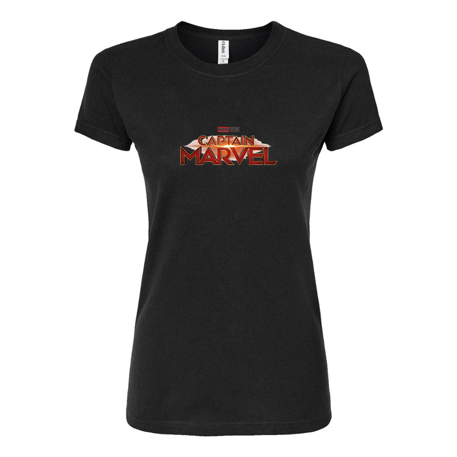 Women's Captain Marvel Superhero  Round Neck T-Shirt