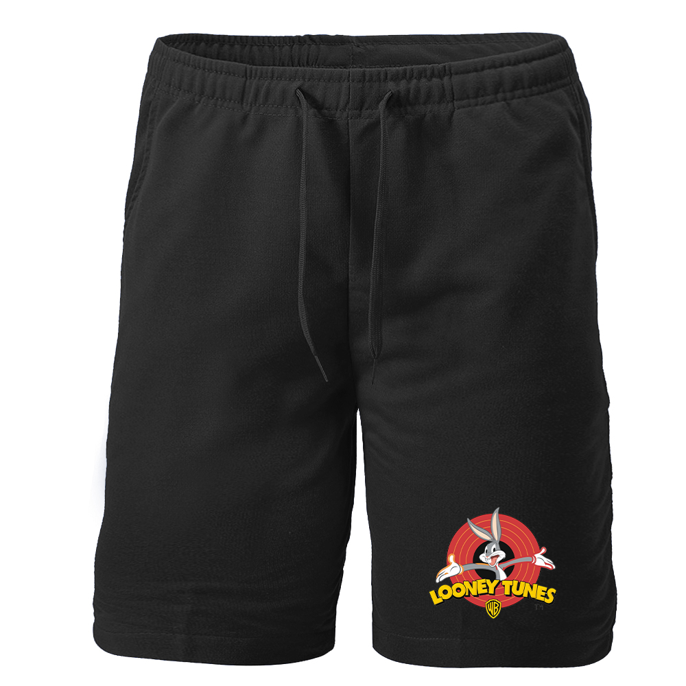 Men's Looney Tunes Warner Brothers Cartoon Athletic Fleece Shorts