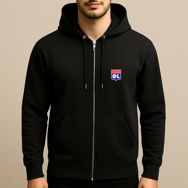 Men's Olympique Lyonnais FC Zipper Hoodie