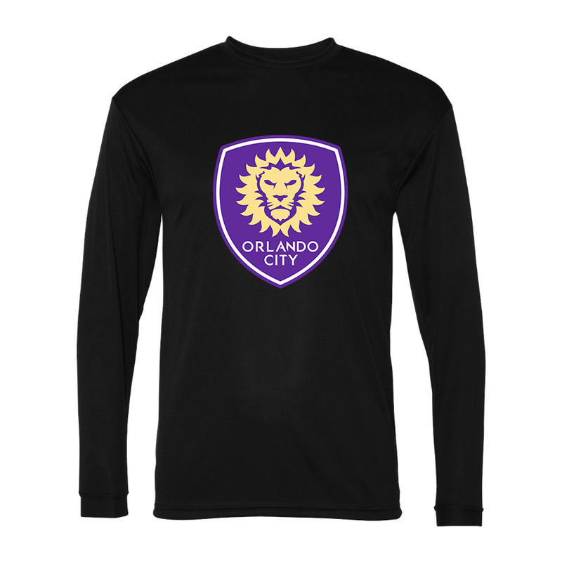 Men's Orlando City Soccer Polyester Long Sleeve T-Shirt