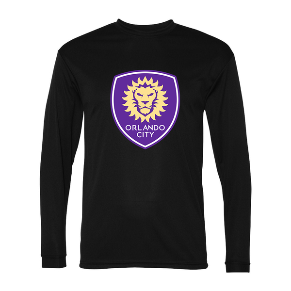 Men's Orlando City Soccer Polyester Long Sleeve T-Shirt