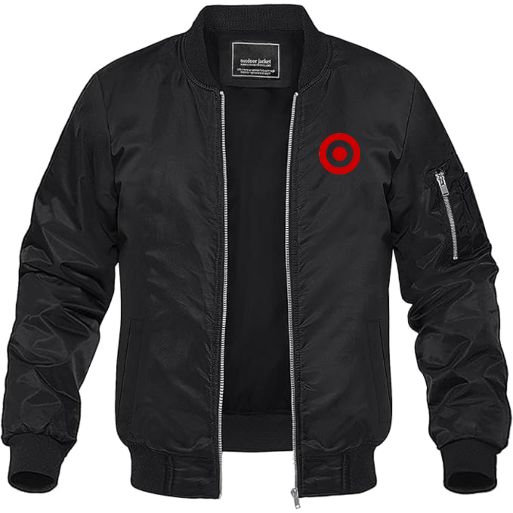 Men's Target   Lightweight Bomber Jacket Windbreaker Softshell Varsity Jacket Coat