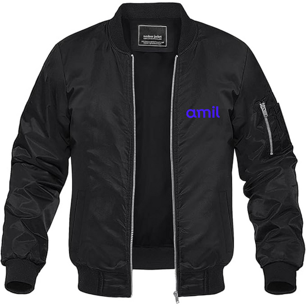 Men's  Amil Lightweight Bomber Jacket Windbreaker Softshell Varsity Jacket Coat