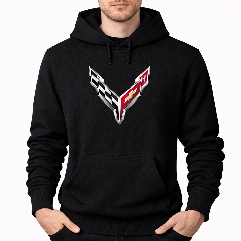 Men's  Chevrolet Corvette Car Pullover Hoodie