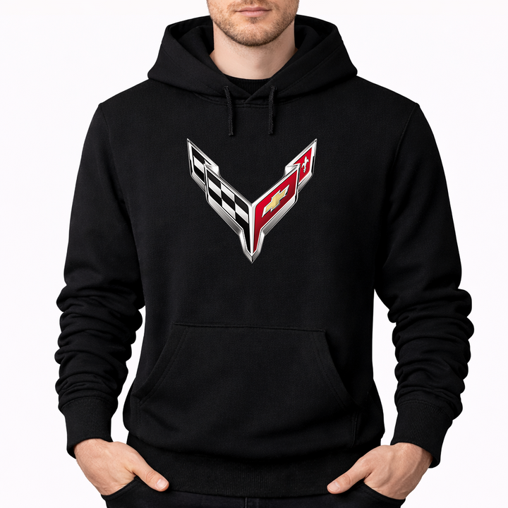 Men's  Chevrolet Corvette Car Pullover Hoodie