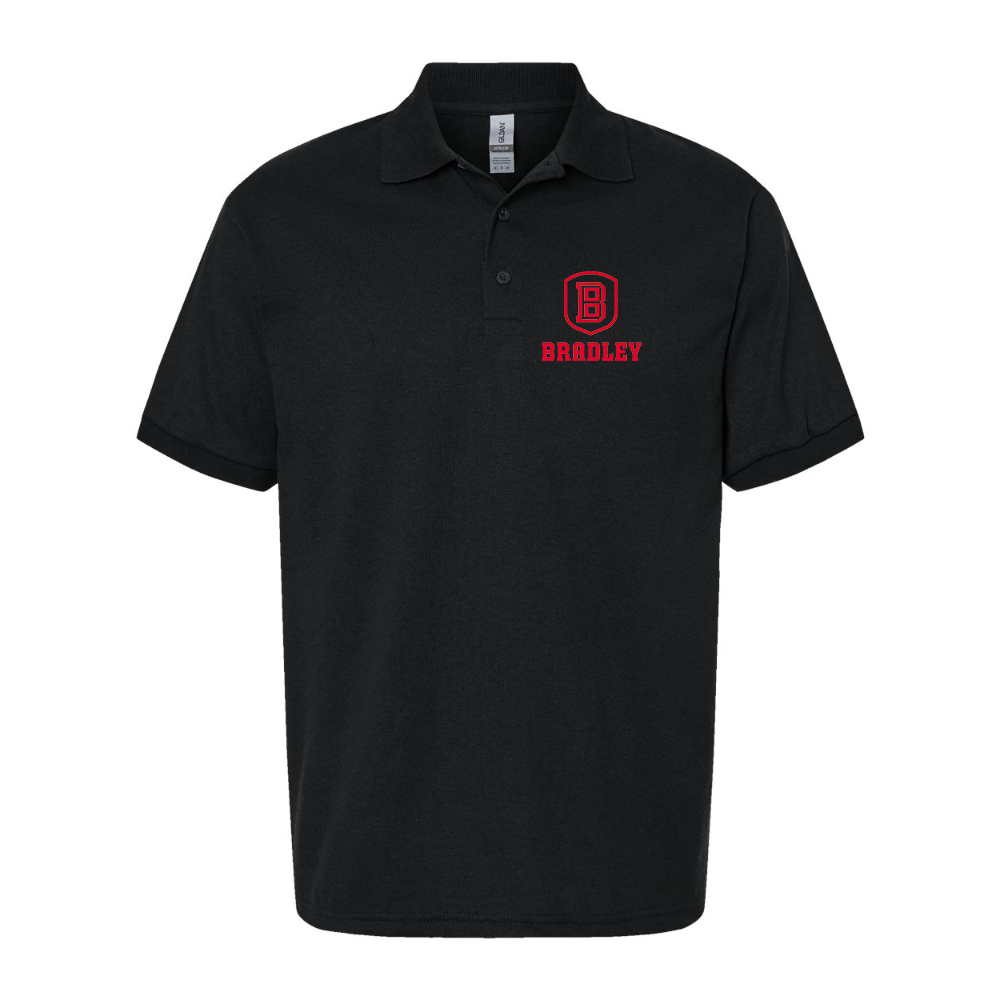 Men's Bradley Braves Dry Blend Jersey Polo - Black