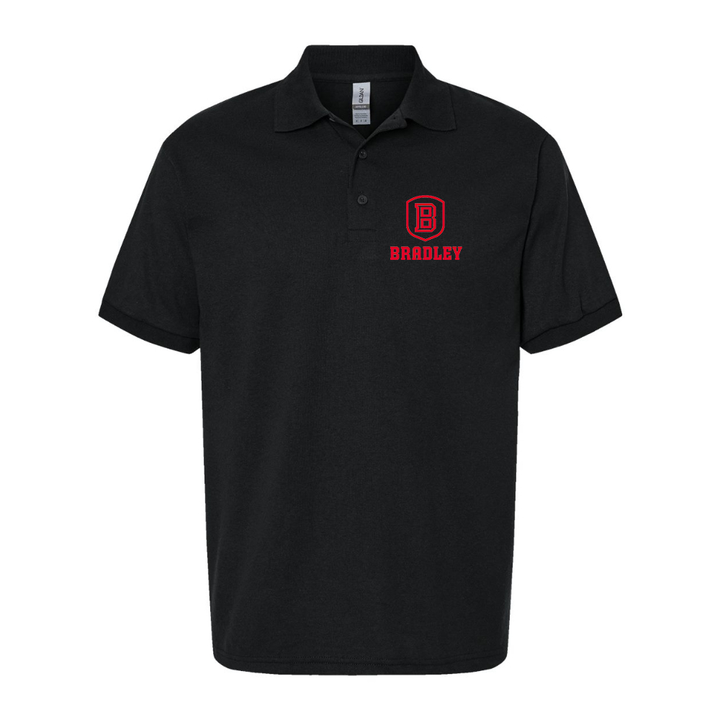 Men's Bradley Braves Dry Blend Jersey Polo - Black