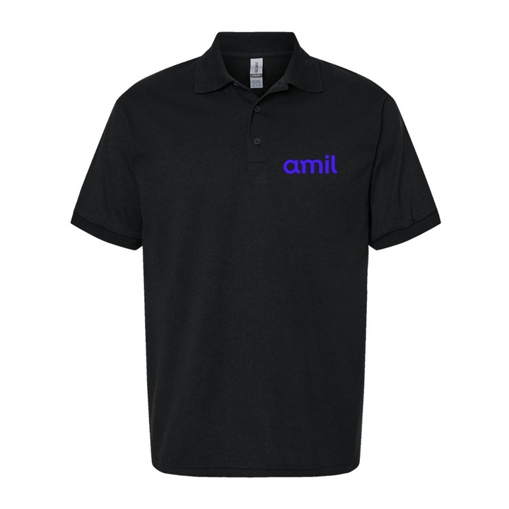Men's Amil Dry Blend Jersey Polo - Black