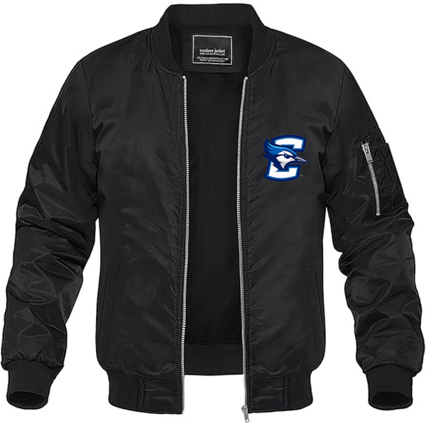 Men's  Creighton Bluejays Lightweight Bomber Jacket Windbreaker Softshell Varsity Jacket Coat