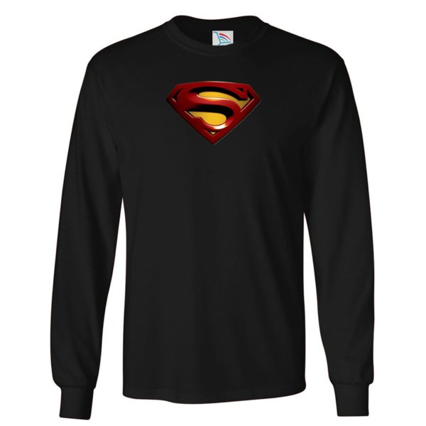 Men's Superman Superhero Long Sleeve T-Shirt