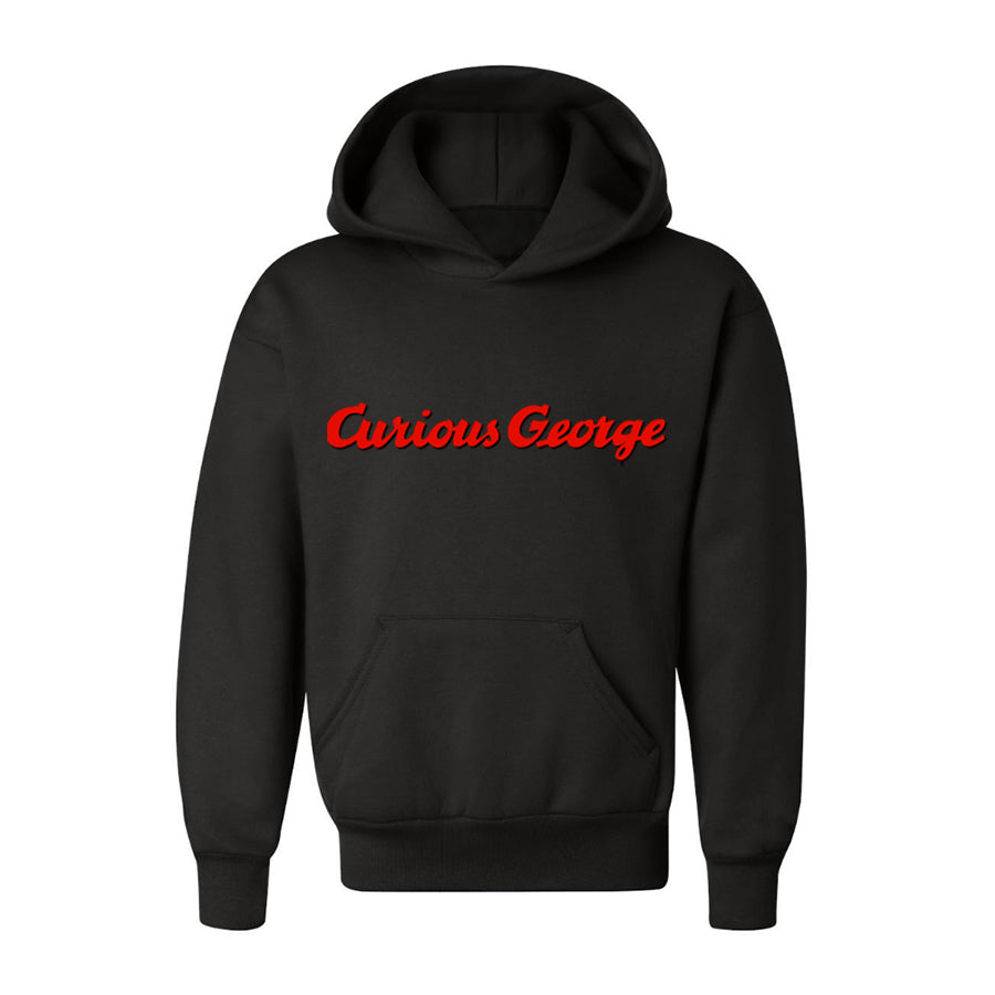 Youth Kids Curious George Cartoon Pullover Hoodie