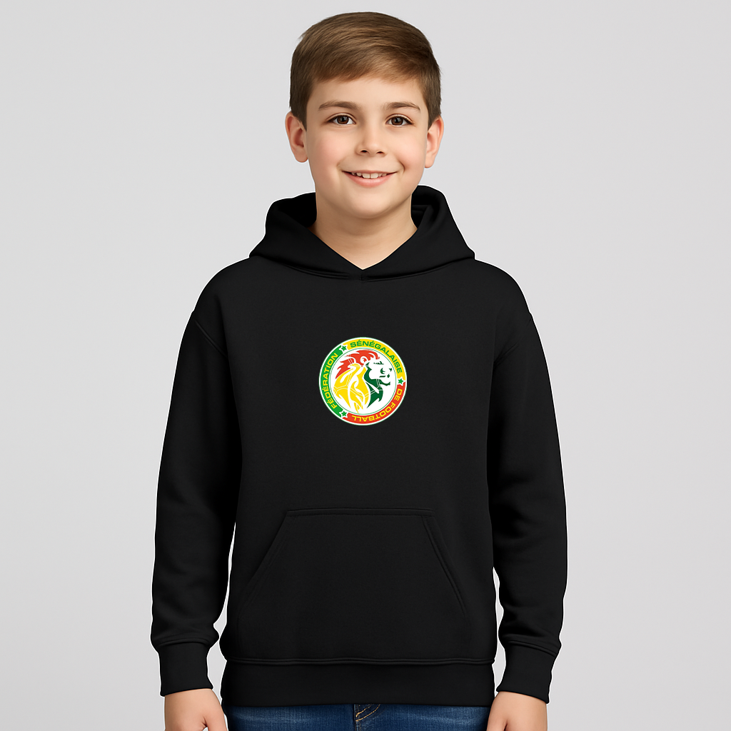 Youth Kids Senegal National Soccer Team Pullover Hoodie