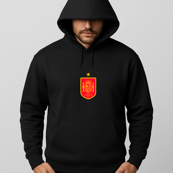 Men's Spain Red Logo National Soccer Team Pullover Hoodie