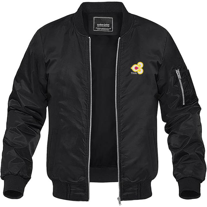 Men's Thai Airlines Logo Lightweight Bomber Jacket