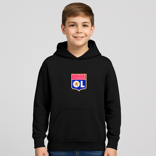 Youth Kids Olympique Lyonnais FC Pullover Hoodie