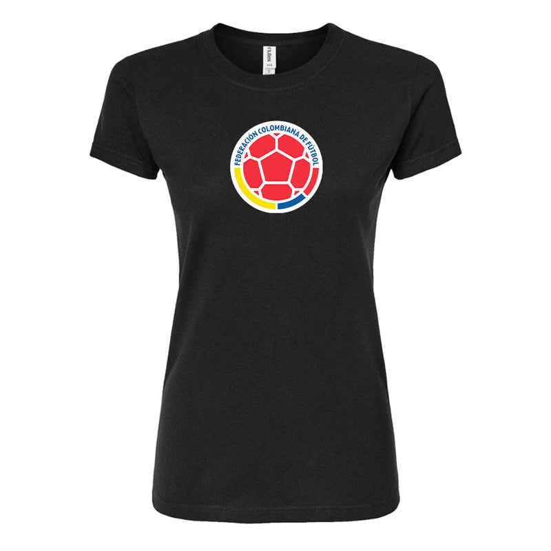 Women's Colombia National  Soccer Team Round Neck T-Shirt