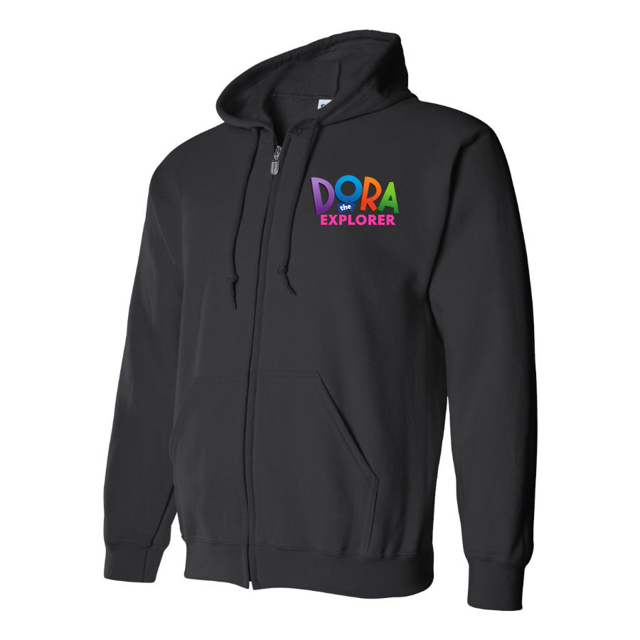 Men's Dora The Explorer Cartoon Zipper Hoodie