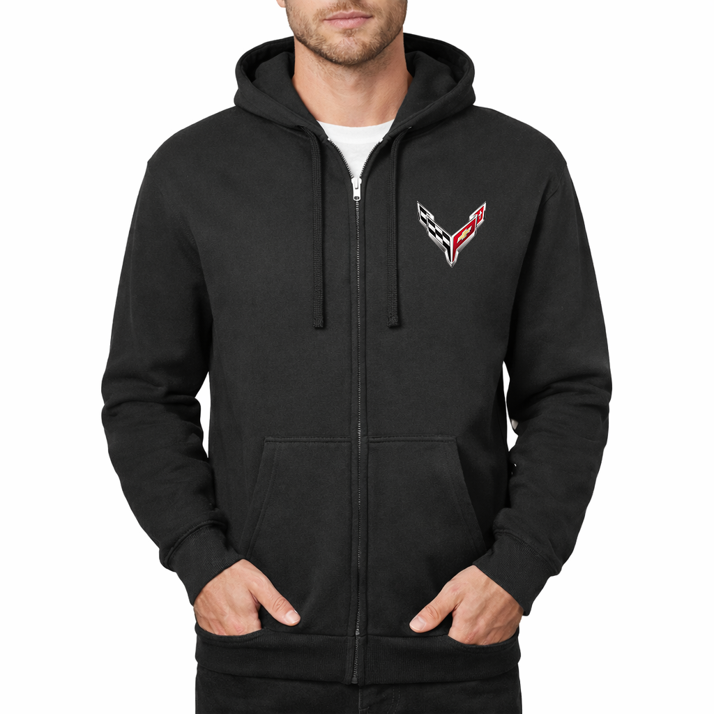 Men's Chevrolet Corvette Car Zipper Hoodie
