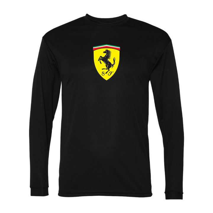 Men’s  Ferrari Motorsport Car Polyester Long Sleeve T-Shirt