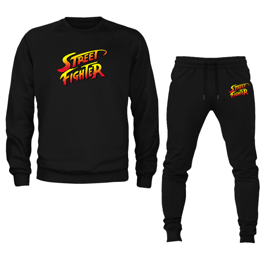 Men's Street Fighter Game Crewneck Sweatshirt Joggers Suit