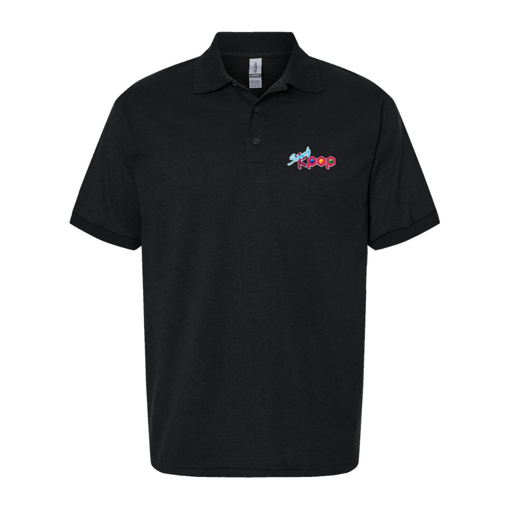 Men's Simply Kpop Dry Blend Jersey Polo - Black