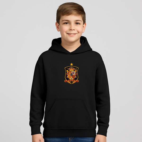 Youth Kids Spain National Soccer Team Pullover Hoodie