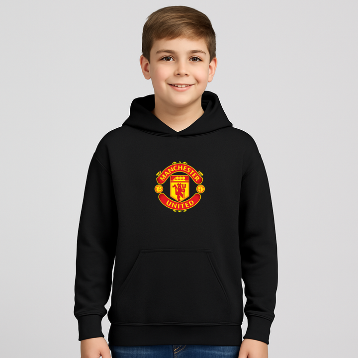 Youth Kids Manchester United Soccer Pullover Hoodie