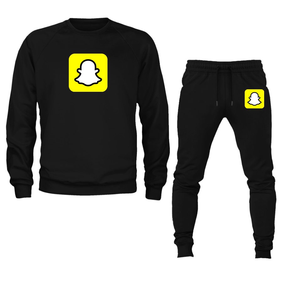 Men's Snapchat Social Crewneck Sweatshirt Joggers Suit