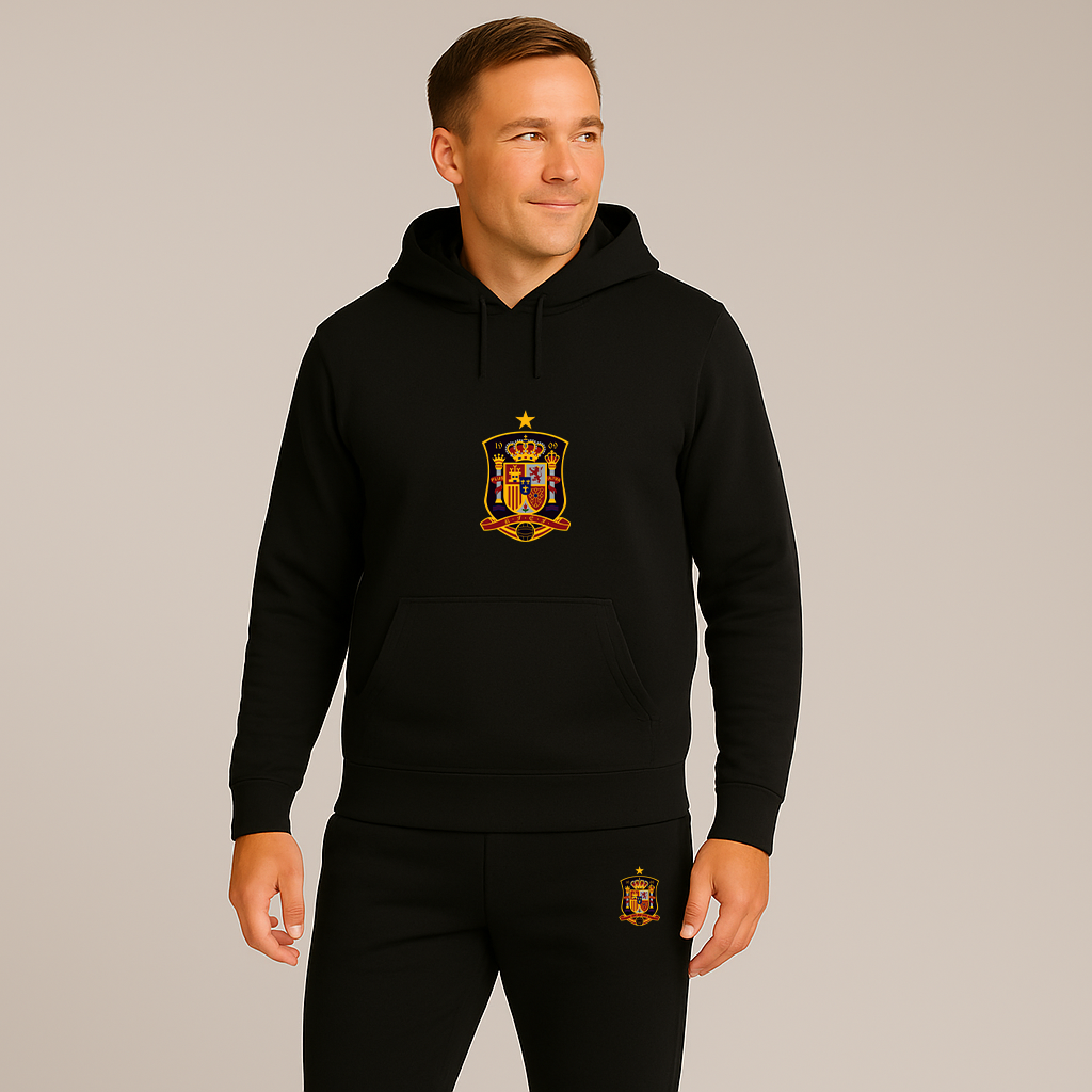 Men's Spain National Soccer Team Hoodie Joggers Set
