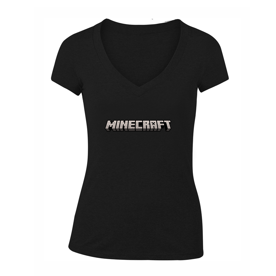 Women's Minecraft Game V-Neck T-Shirt