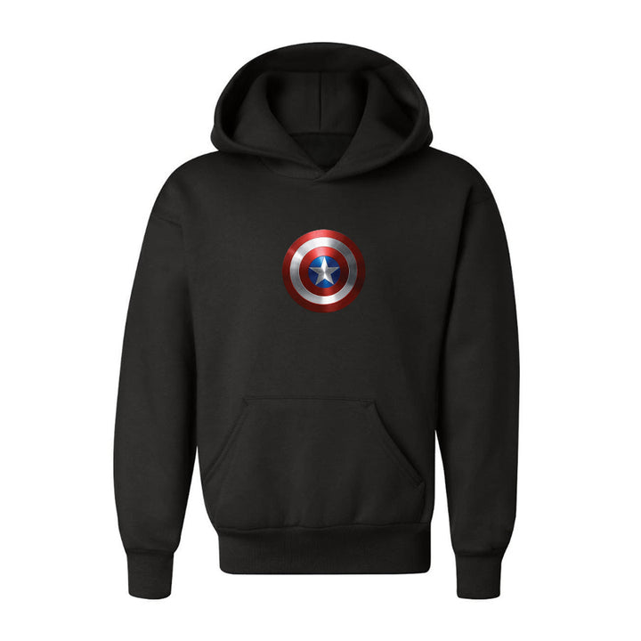 Youth Kids Captain America Superhero Pullover Hoodie