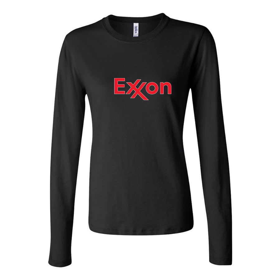 Women's Exxon Gas Station  Long Sleeve T-Shirt