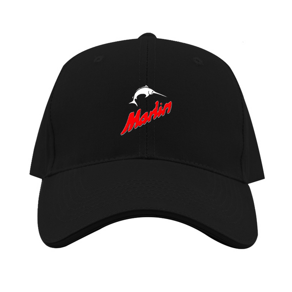 Marlin Logo  Dad Baseball Cap Hat