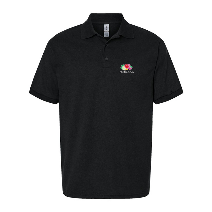 Men's Fruit Of the Loom Dry Blend Jersey Polo - Black