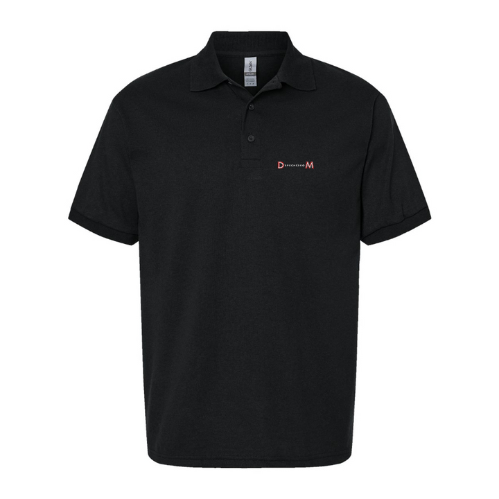 Men's Depeche Mode Logo Dry Blend Polo - Black