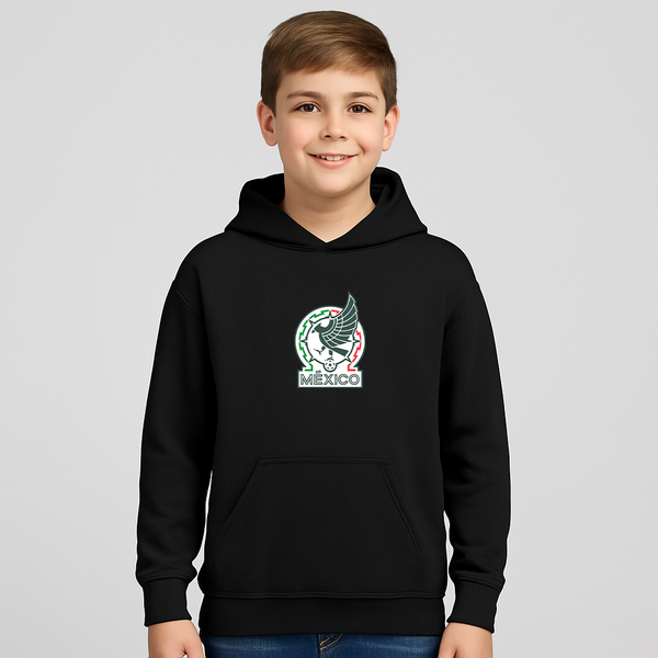 Youth Kids Mexico Soccer Pullover Hoodie
