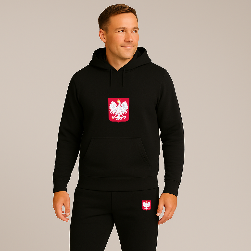 Men's Poland National Soccer Team Hoodie Joggers Set