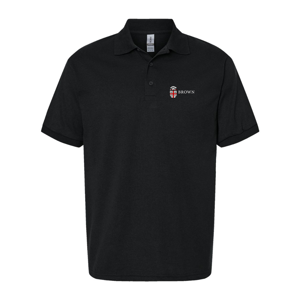 Men's Brown University Dry Blend Jersey Polo - Black