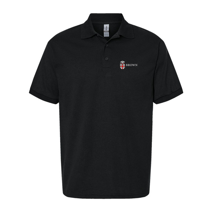 Men's Brown University Dry Blend Jersey Polo - Black